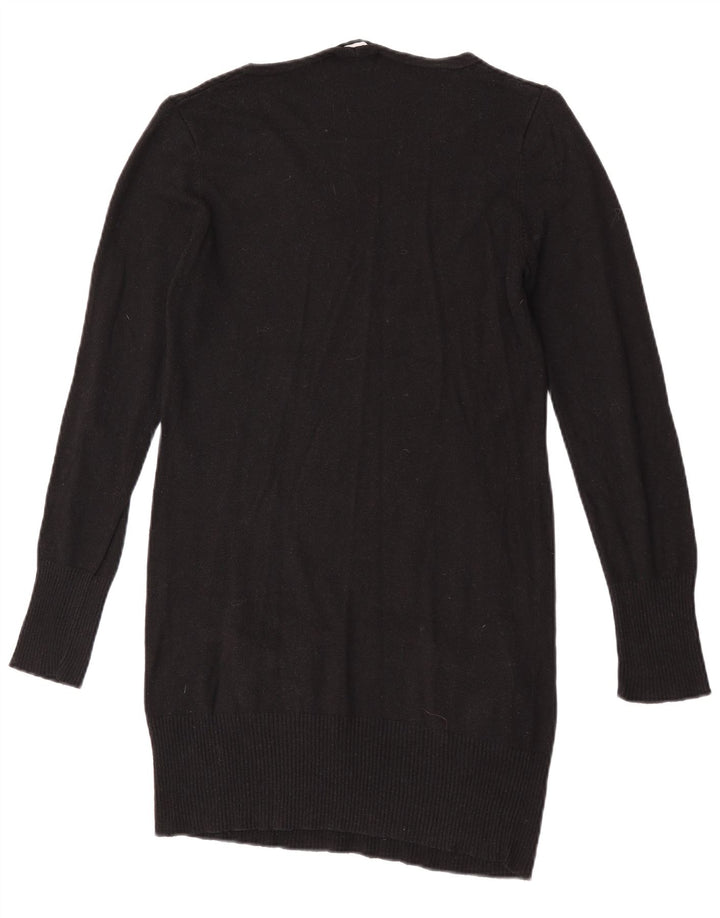 Maglione maglione con scollo a V lungo da donna Marks & Spencer UK 14 medio nero