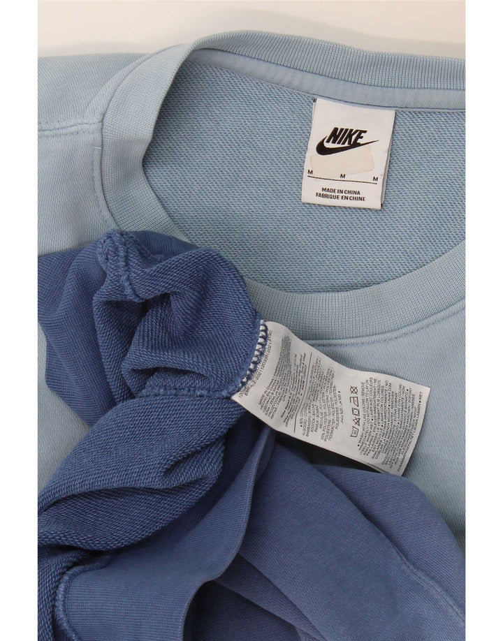 Felpa Nike da uomo in cotone tie-dye blu medio