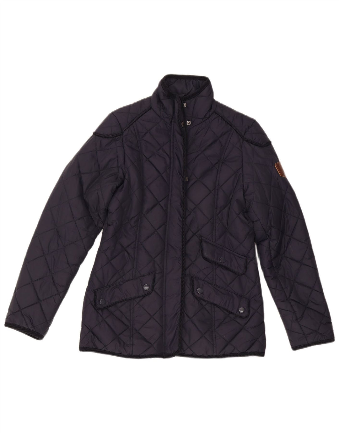 Giacca trapuntata da donna Puffa UK 6 XS blu navy in poliammide