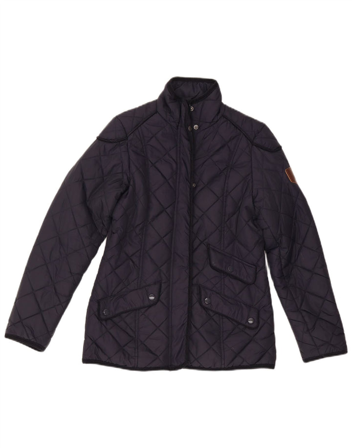 Giacca trapuntata da donna Puffa UK 6 XS blu navy in poliammide