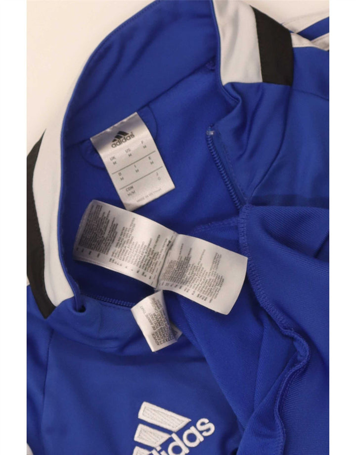 Giacca da ginnastica grafica da uomo Adidas Top Giacca in poliestere color block blu medio