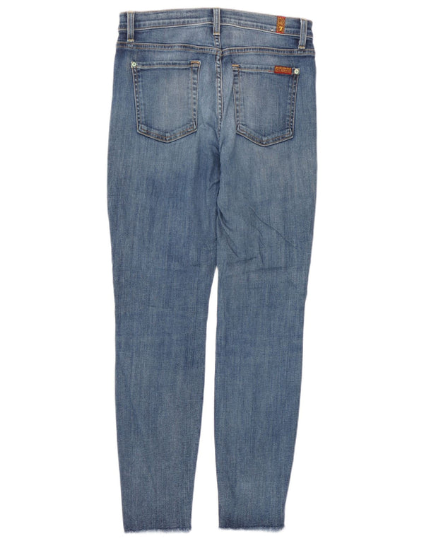 7 For All Mankind Jeans skinny a vita alta Bair da donna W28 L28 cotone blu