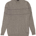 Liu Jo Uomo Maglione Girocollo Maglione Grande Lana a Righe Grigie