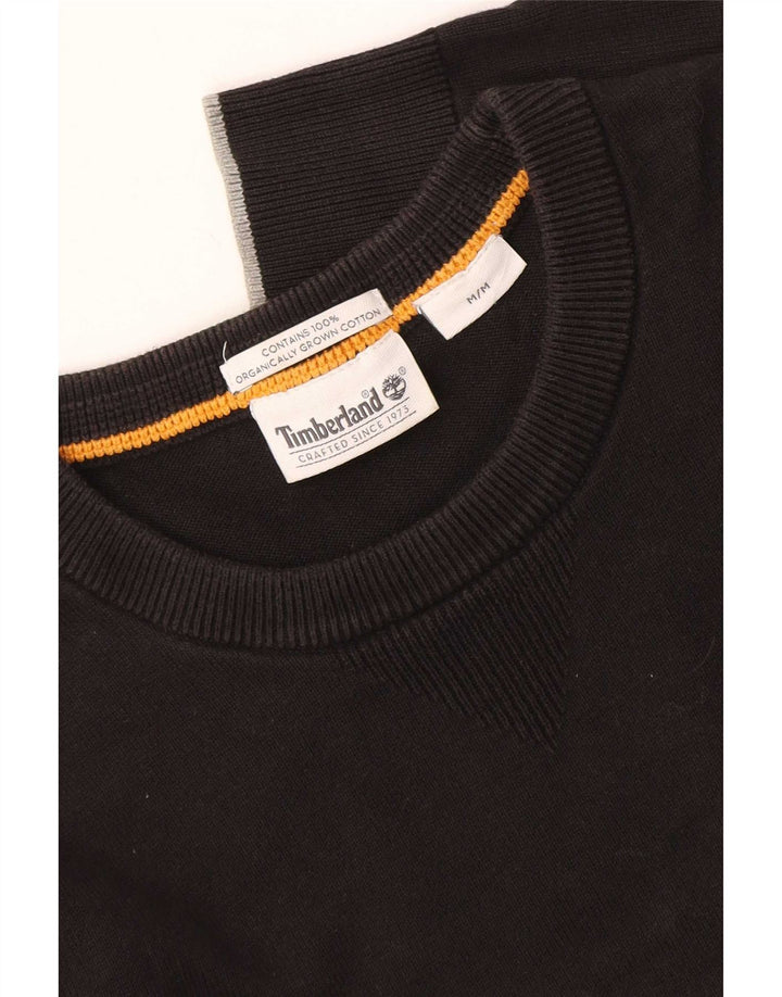 Maglione maglione girocollo da uomo Timberland in cotone nero medio