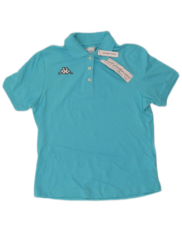 Polo Kappa da donna vestibilità regolare UK 14 cotone blu medio