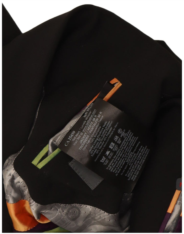 Giacca blazer da uomo a 2 bottoni Ted Baker UK 38 lana nera media