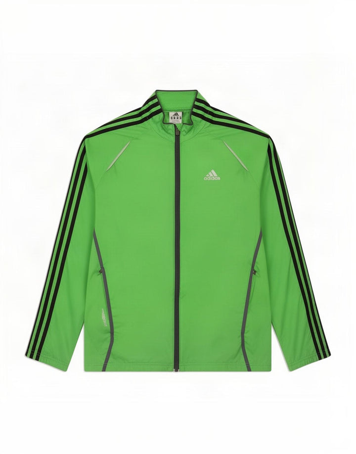 Giacca da ginnastica da uomo Adidas piccola in nylon verde