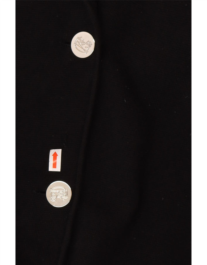 Giacca blazer a 3 bottoni da donna CHAPS UK 14 cotone nero medio