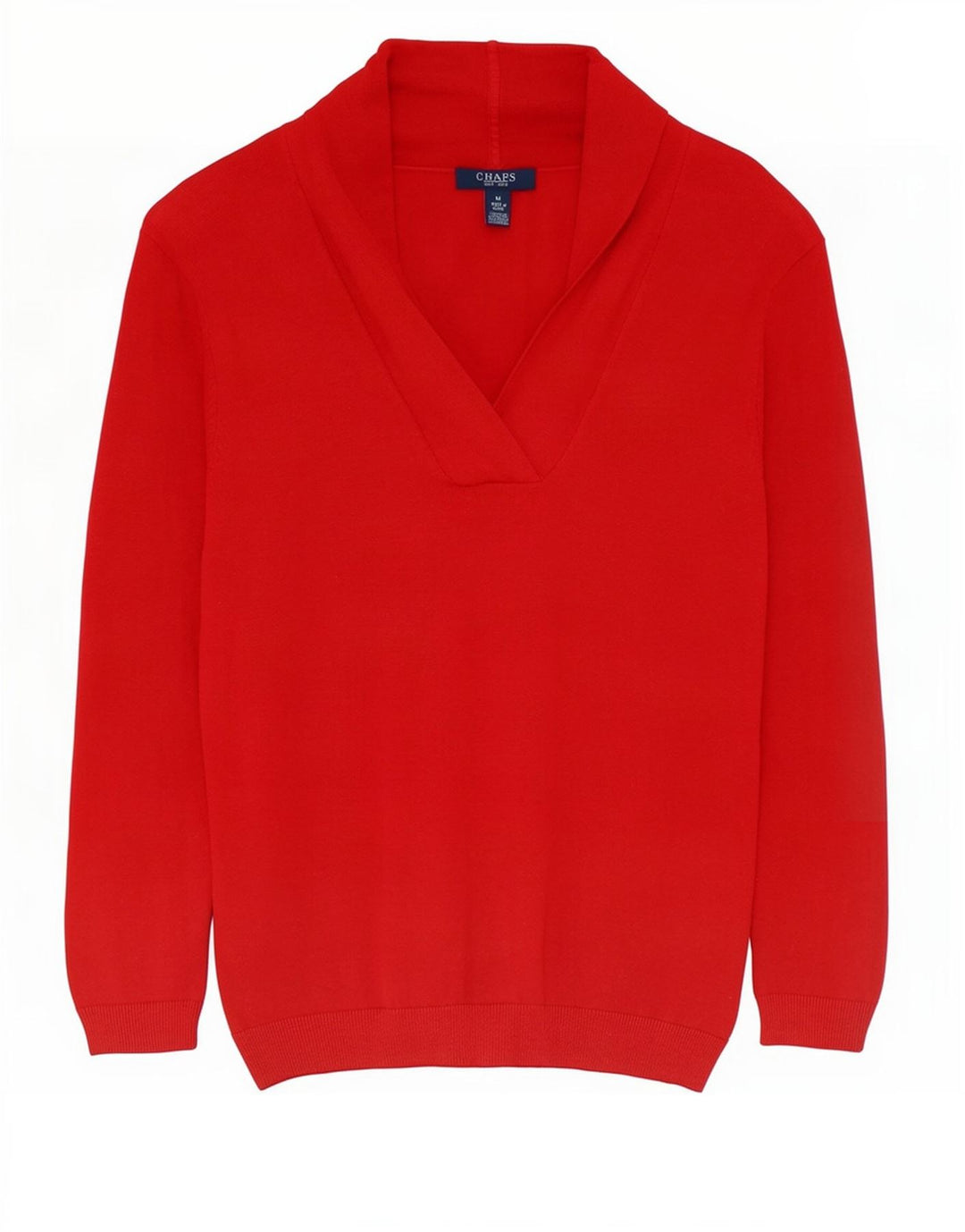 Maglione da donna Chaps con collo a scialle UK 12 Seta rossa media