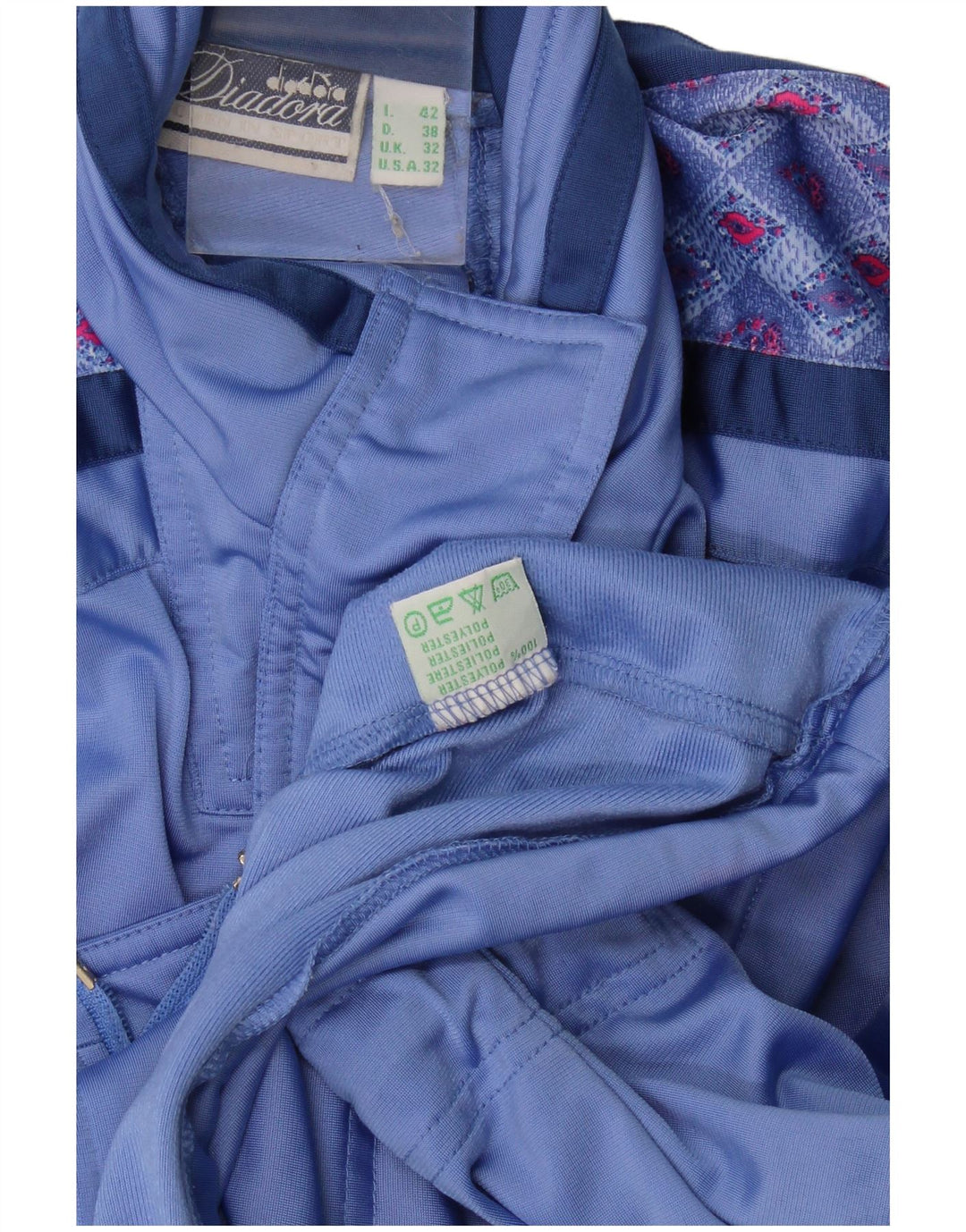 Giacca da tuta oversize da donna Diadora IT 42 Blu medio floreale