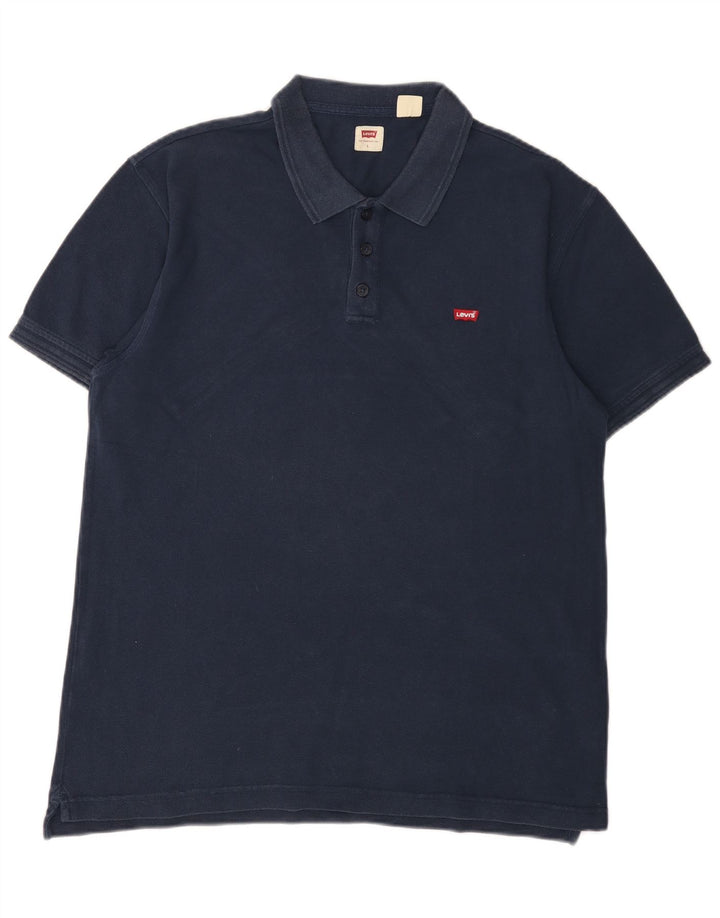 Polo Levi's da uomo grande in cotone blu navy