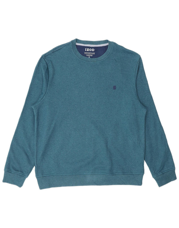 Felpa da uomo Izod maglione blu medio in poliestere