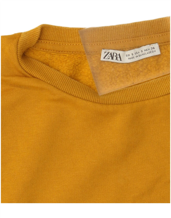 Felpa oversize da donna Zara UK 10 piccola gialla