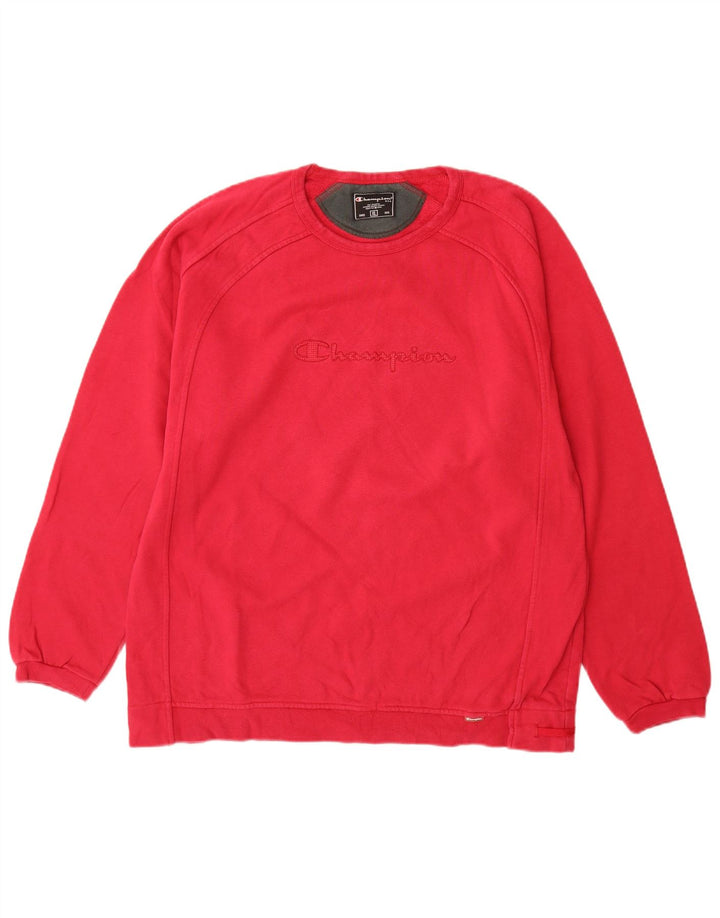 Felpa grafica da uomo Champion Jumper XL in cotone rosa