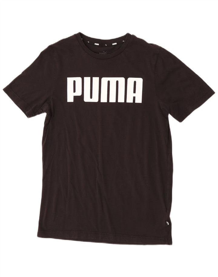 T-shirt grafica da uomo Puma Top Small in cotone nero