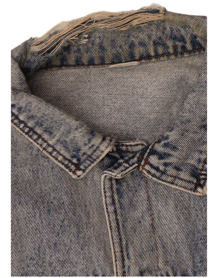 Giacca di jeans vintage da uomo UK 38 cotone blu medio