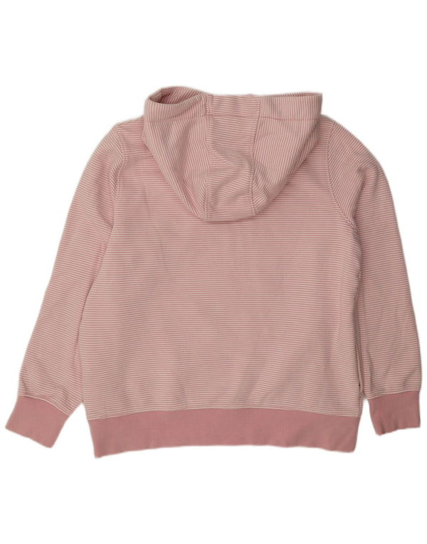 Joules Felpa con cappuccio grafica da donna UK 14 Grande cotone gessato rosa