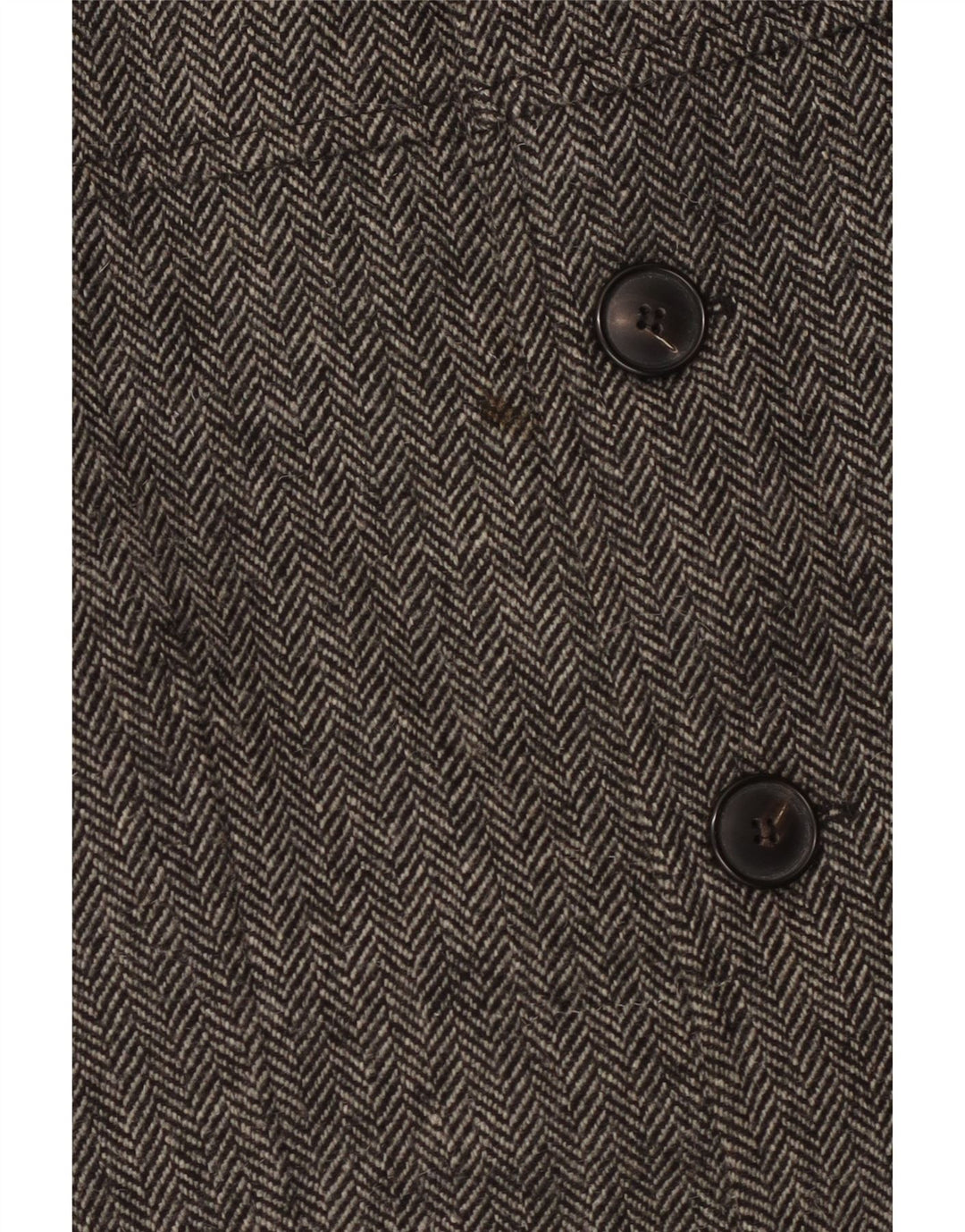Cappotto Zara da uomo lungo dal taglio classico UK 40 grande a spina di pesce grigio