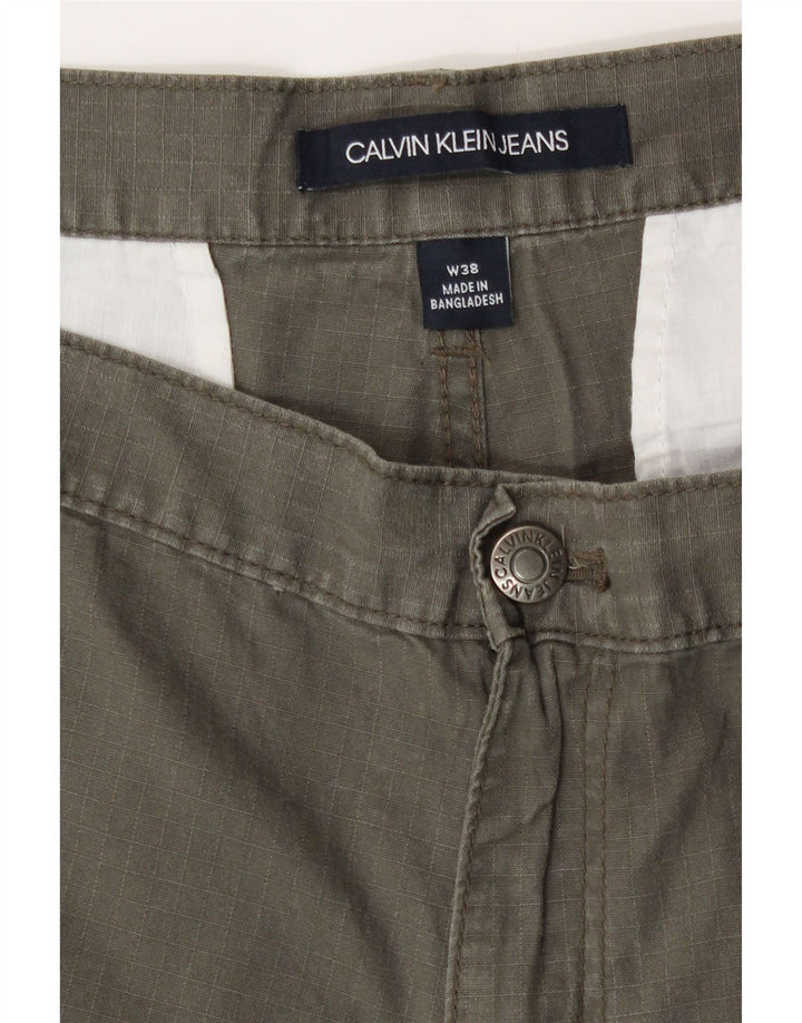 Pantaloncini cargo da uomo Calvin Klein W38 XL cotone kaki