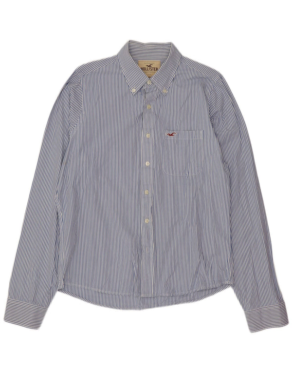 Hollister Mens Shirt XL Blue Pinstripe Cotton