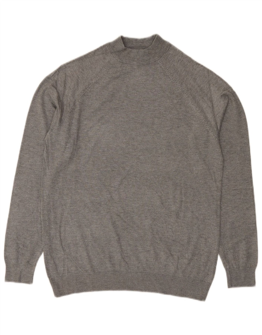 Maglione Zara da uomo con collo alto e collo alto in viscosa grigia