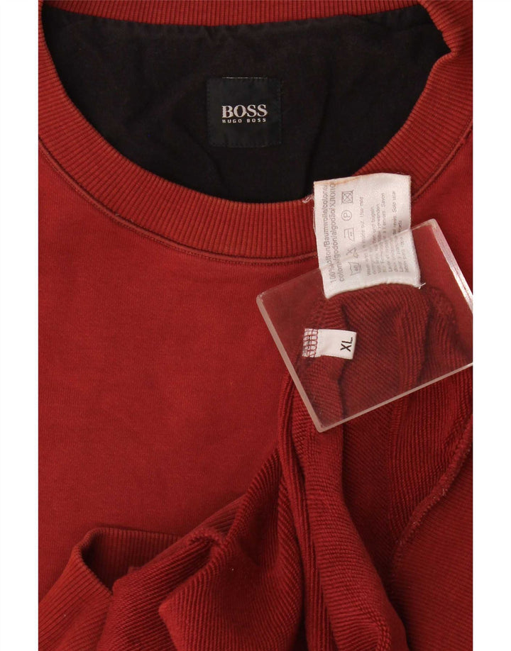 Felpa da uomo Hugo Boss maglione XL marrone cotone