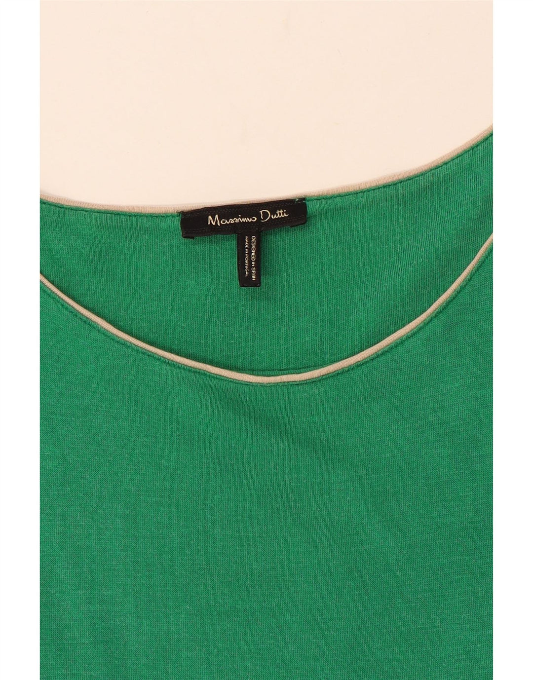 MASSIMO DUTTI Abito t-shirt senza maniche da donna UK 12 Verde medio