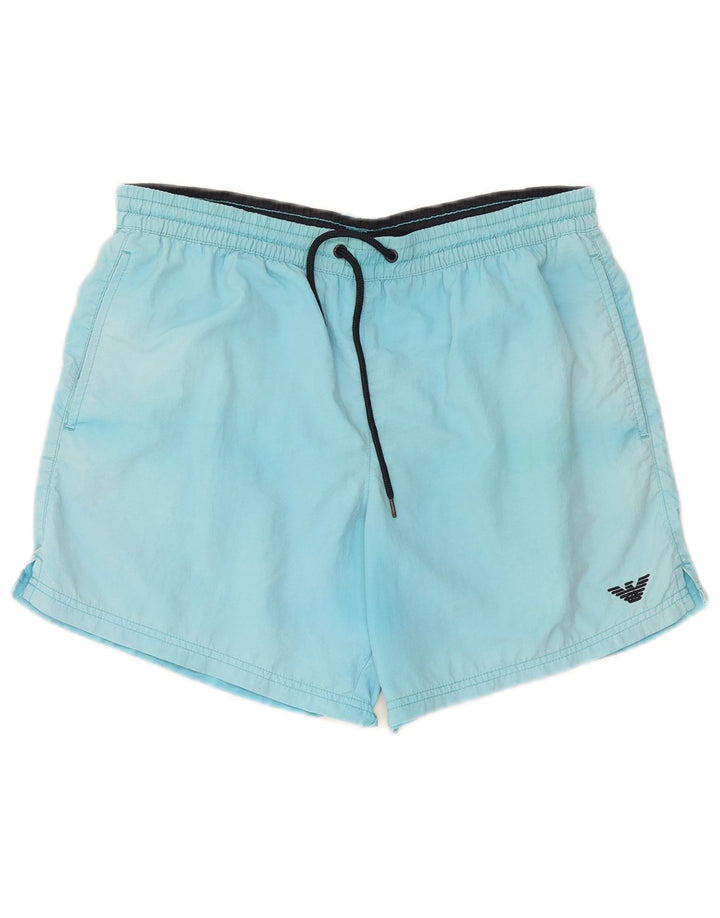 Pantaloncini da bagno da uomo Emporio Armani blu medio