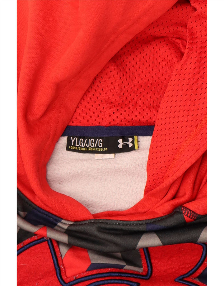 Maglia con cappuccio ampia UNDER ARMOUR per ragazze 11-12 anni Grande rossa geometrica