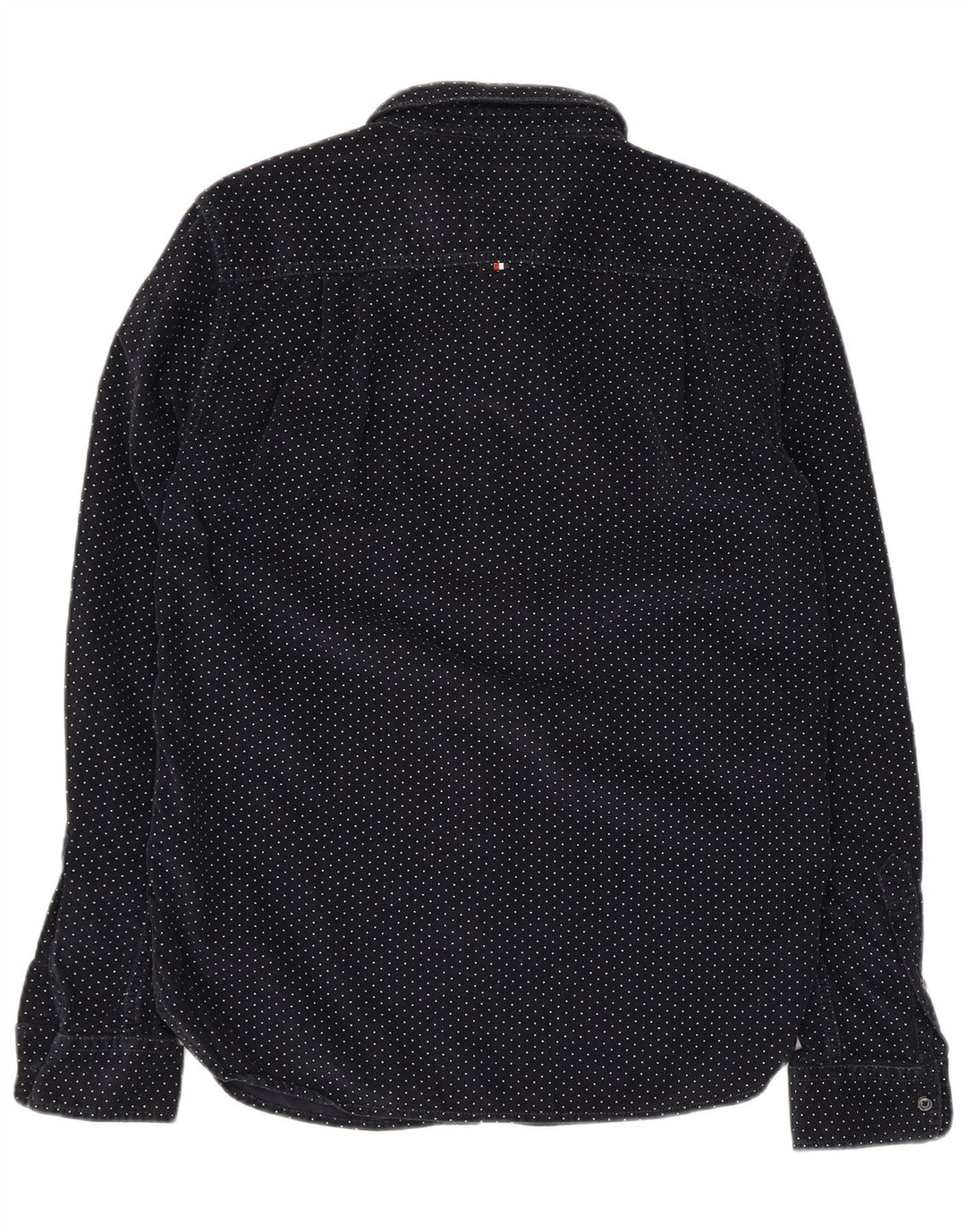 Camicia da uomo in velluto a coste Superdry, cotone maculato blu navy medio