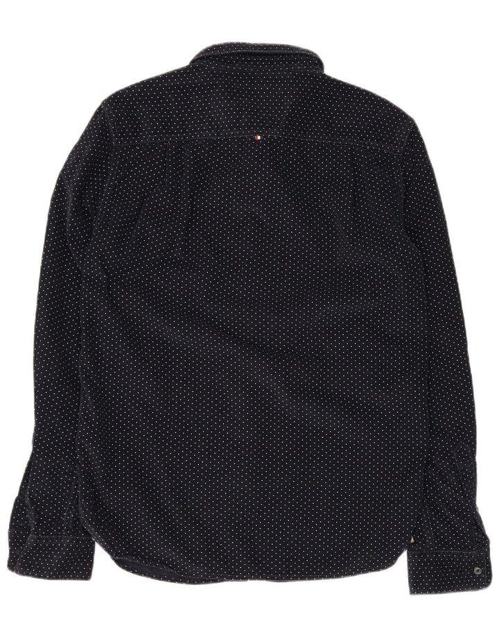 Camicia da uomo in velluto a coste Superdry, cotone maculato blu navy medio