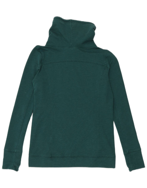 Felpa da donna Under Armour con collo alto, maglione UK 10 piccolo verde