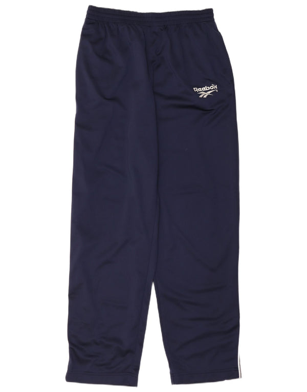 Pantaloni da tuta Reebok da uomo in poliestere color block medio blu navy