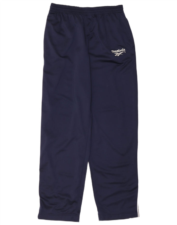 Pantaloni da tuta Reebok da uomo in poliestere color block medio blu navy