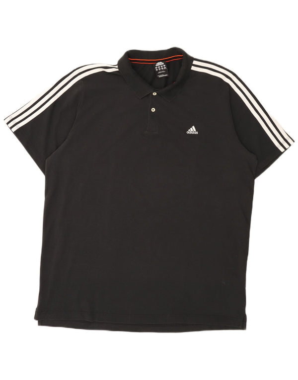 Polo ADIDAS Climalite da uomo 2XL cotone nero