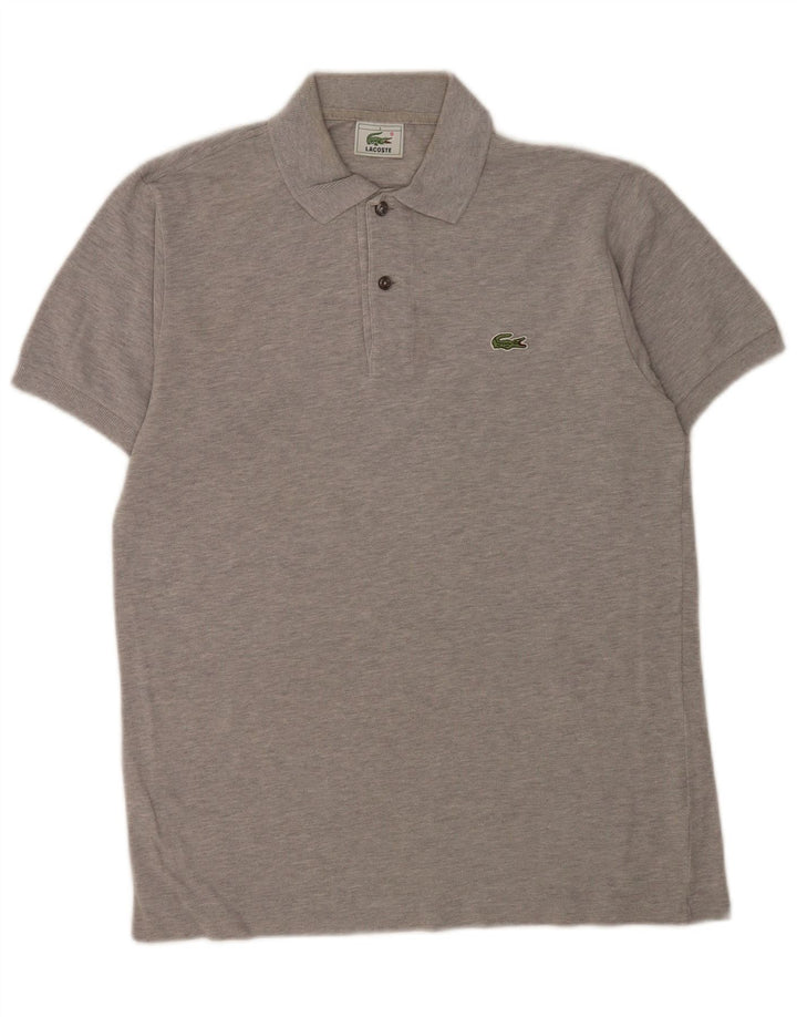 Polo da uomo Lacoste taglia 3 piccola in cotone chiazzato grigio