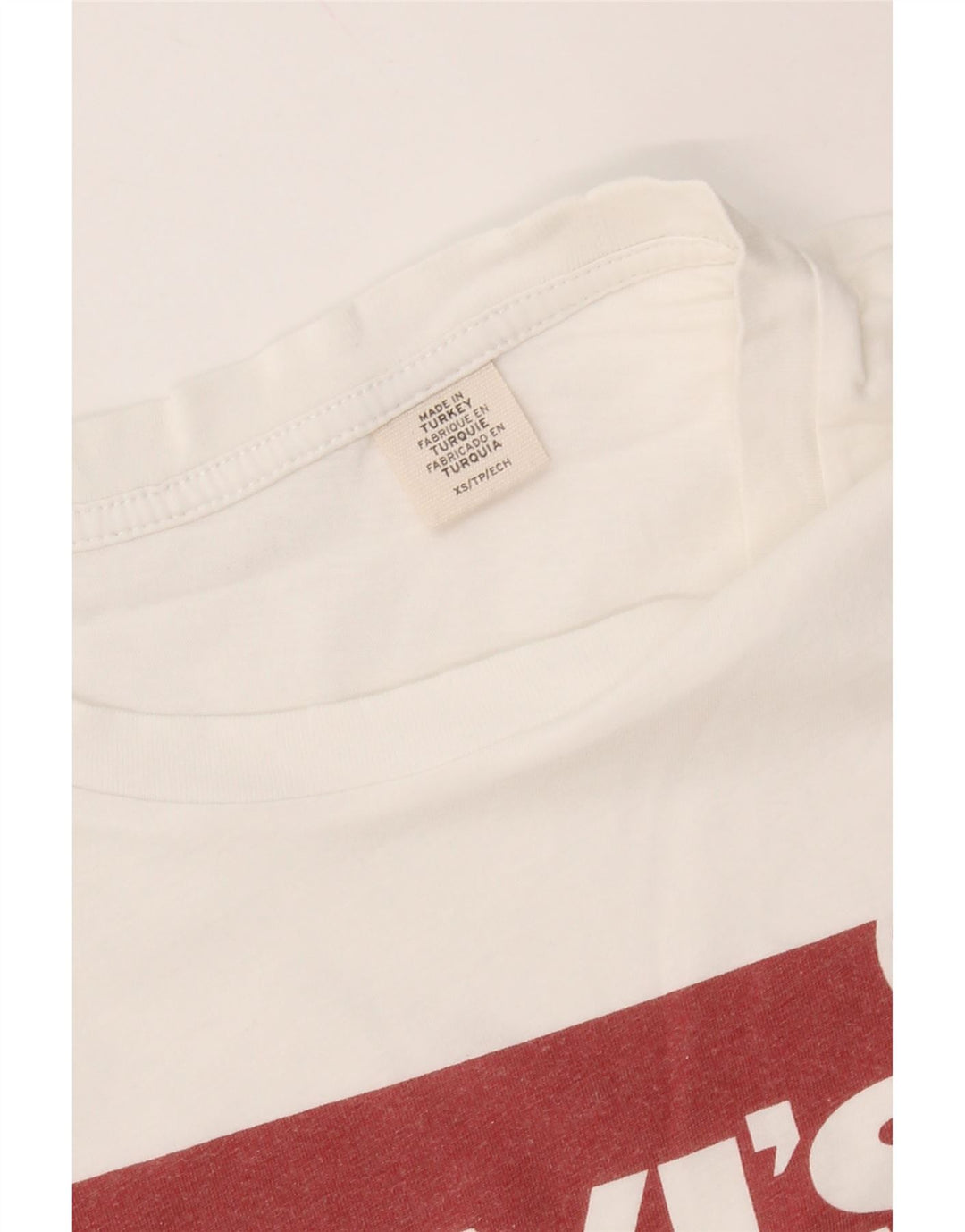 T-shirt grafica da donna Levi's Top UK 6 XS bianca