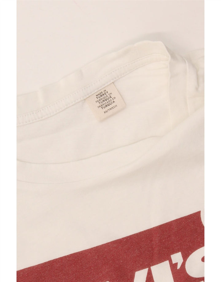 T-shirt grafica da donna Levi's Top UK 6 XS bianca