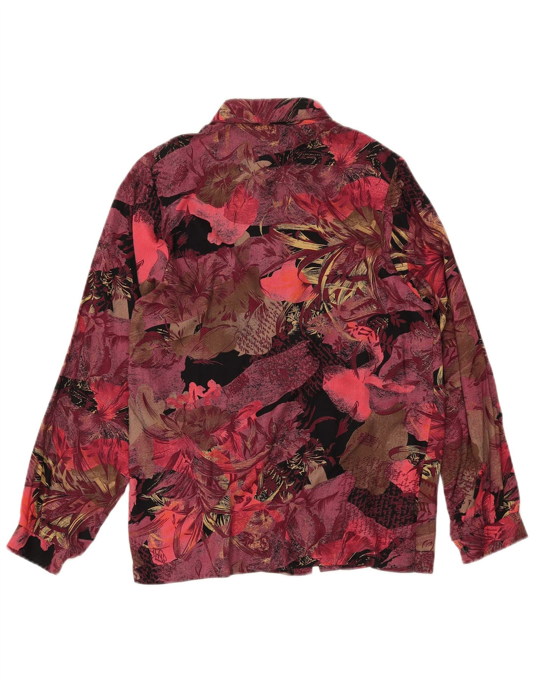 Set gonna vintage da donna in 2 pezzi UK 12 medio W27 bordeaux floreale retrò