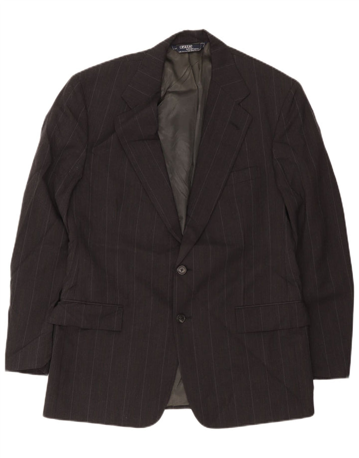 Polo Ralph Lauren Giacca blazer a 2 bottoni da uomo UK 38 media a righe nere