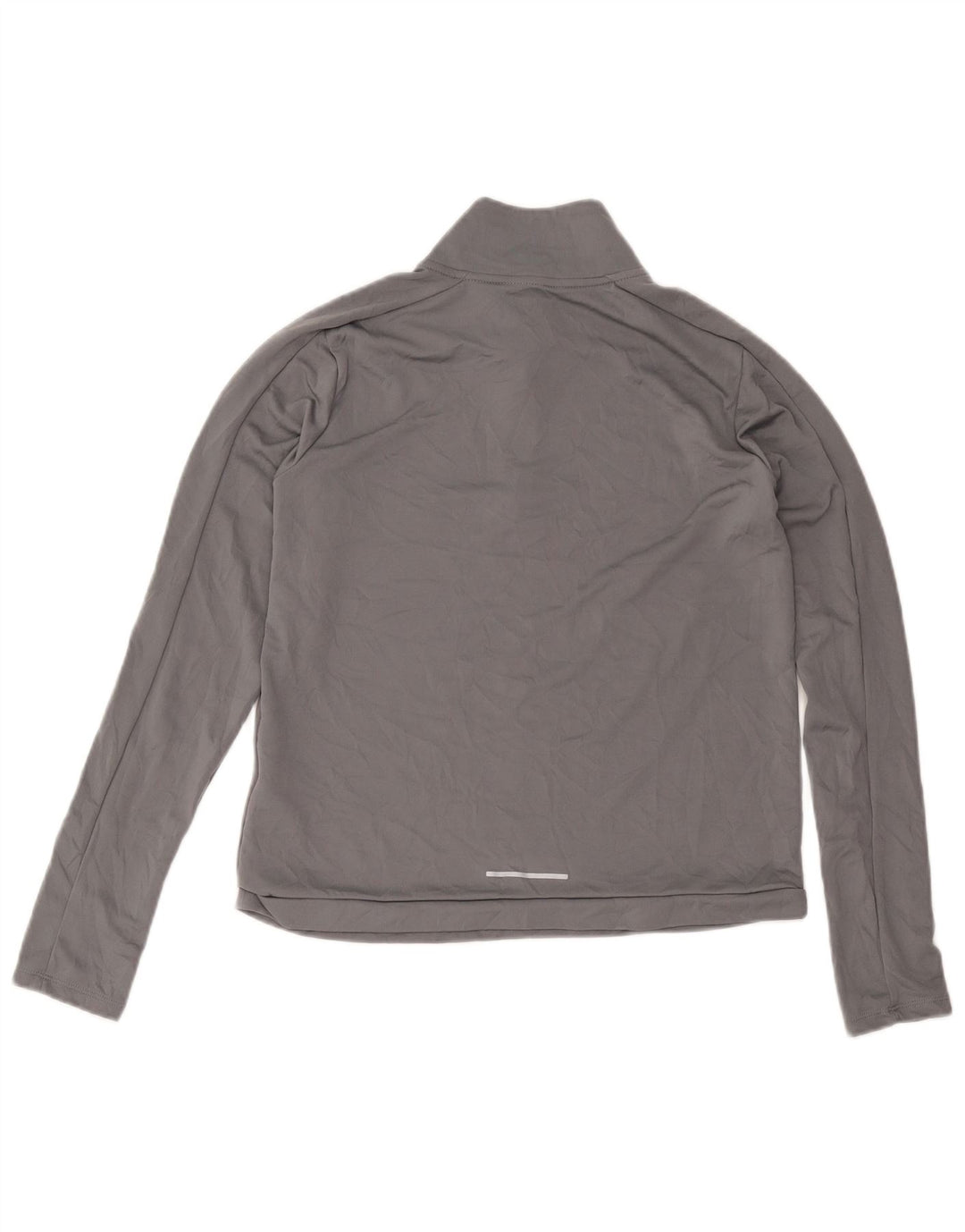 Top della tuta pullover con zip e collo Nike Dri Fit da donna UK 12 Grigio medio