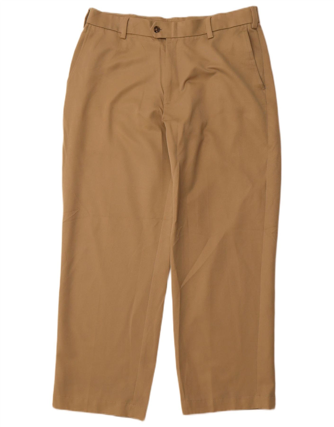 Pantaloni da abito dritti da uomo IZOD W34 L30 poliestere beige