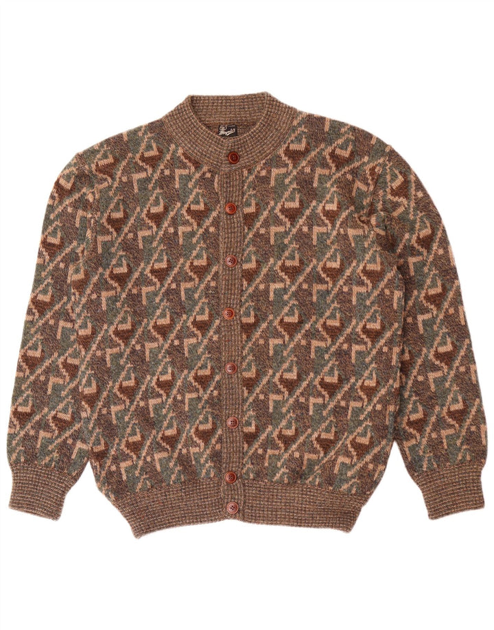 Maglione cardigan da uomo Mapier grande marrone geometrico