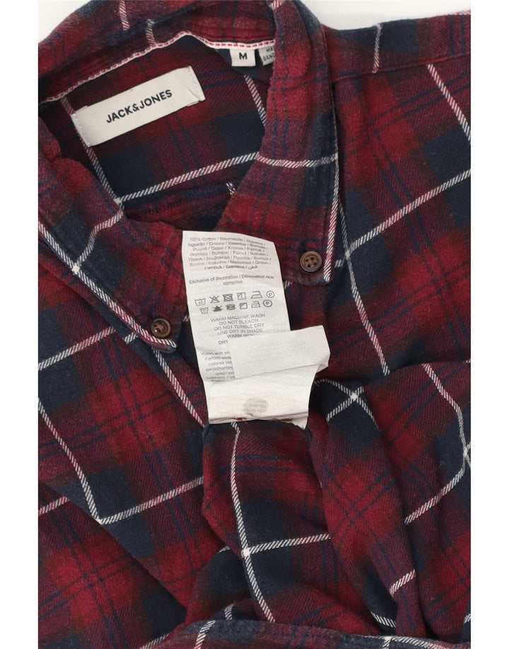 Jack & Jones Camicia in flanella da uomo di cotone a quadri marrone medio