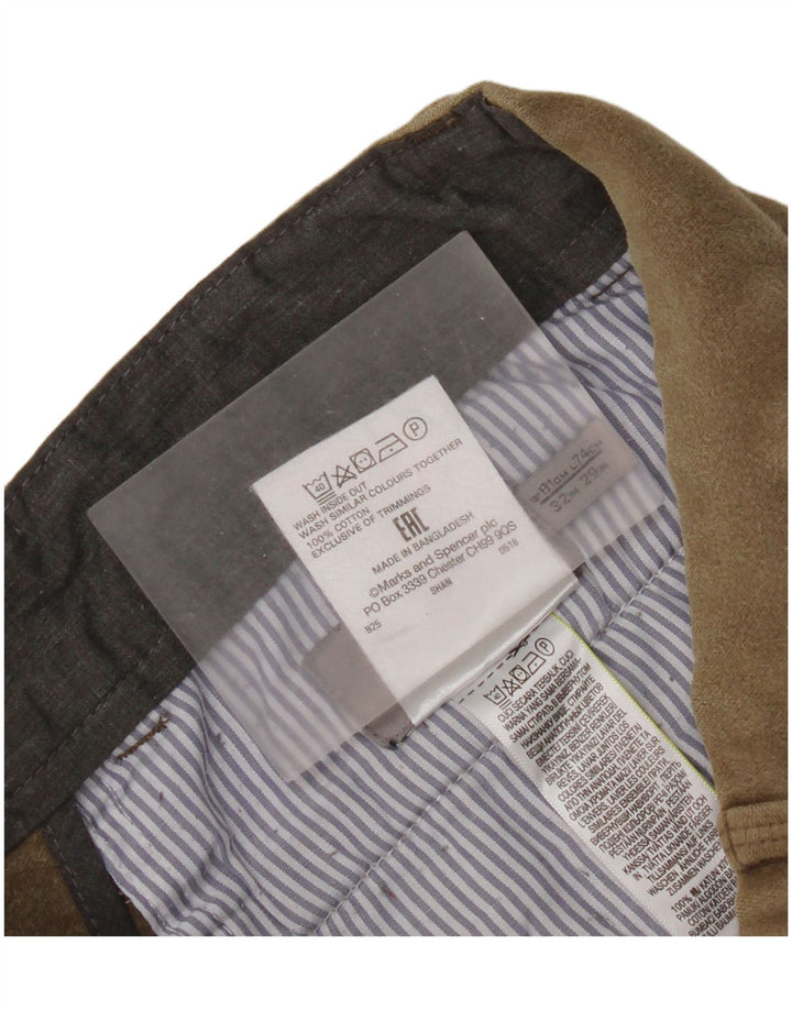 Pantaloni chino regolari da donna Marks & Spencer W32 L29 cotone beige