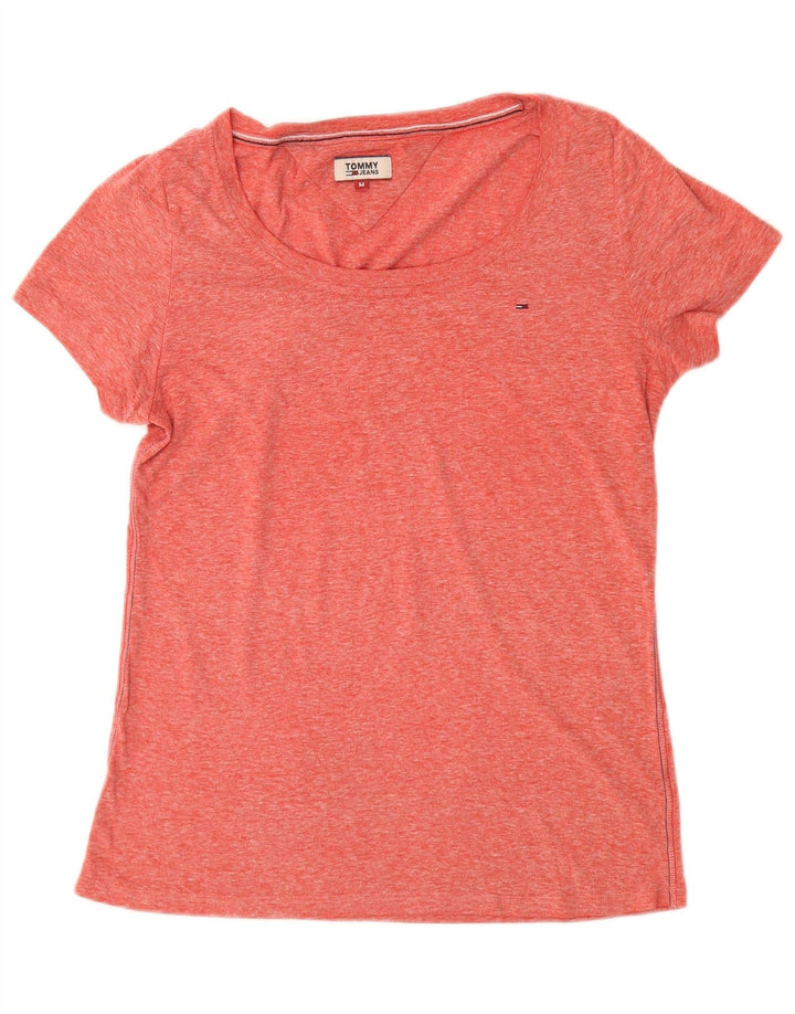 TOMMY HILFIGER T-shirt da donna Top UK 12 Rosa medio