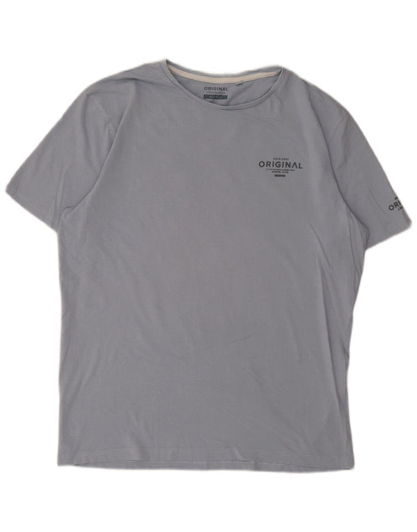 Jack & Jones Mens Graphic T-Shirt Top XL Blue