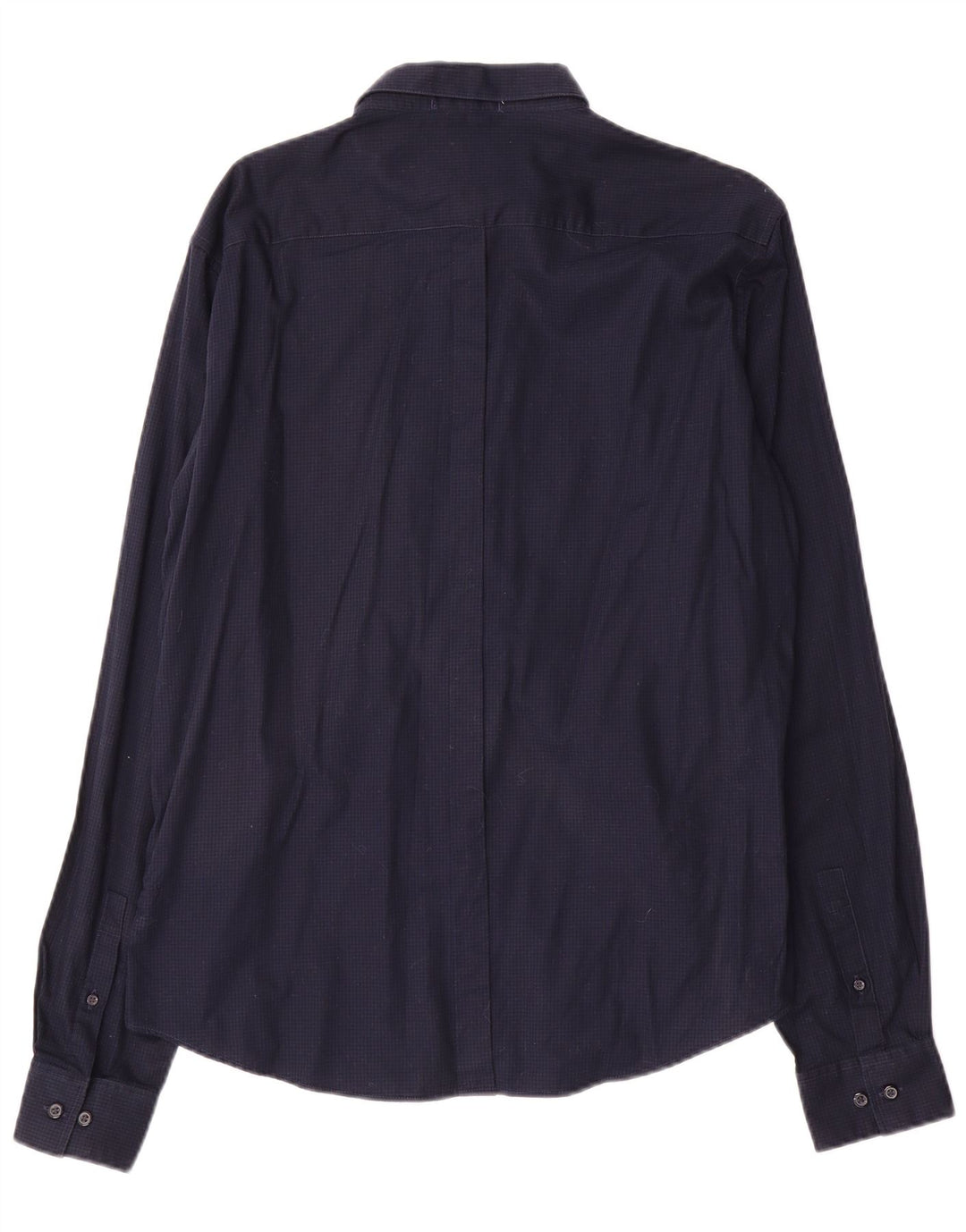 Camicia da uomo Dkny grande in cotone a quadretti blu navy