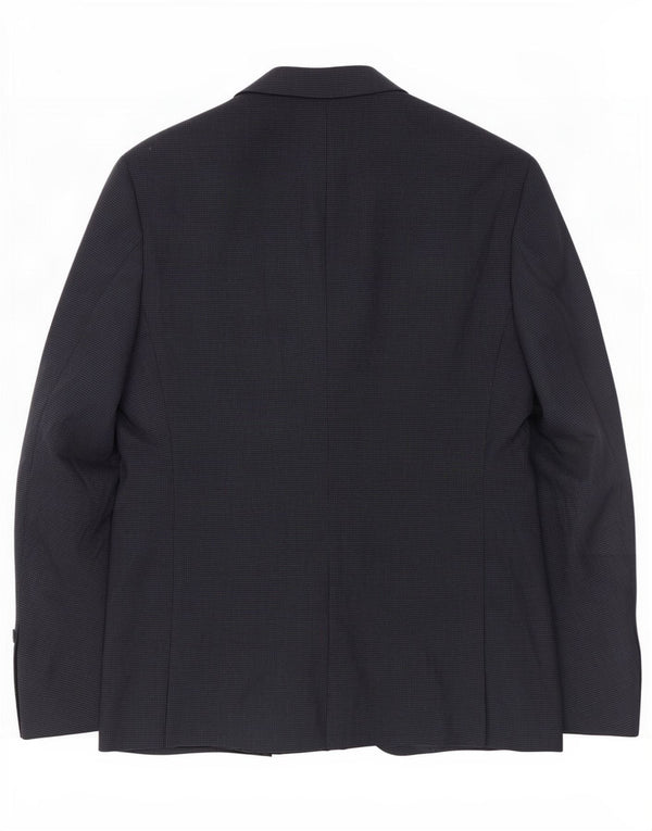 Giacca blazer da uomo a 2 bottoni Zara EU 48 medio blu navy pied de poule