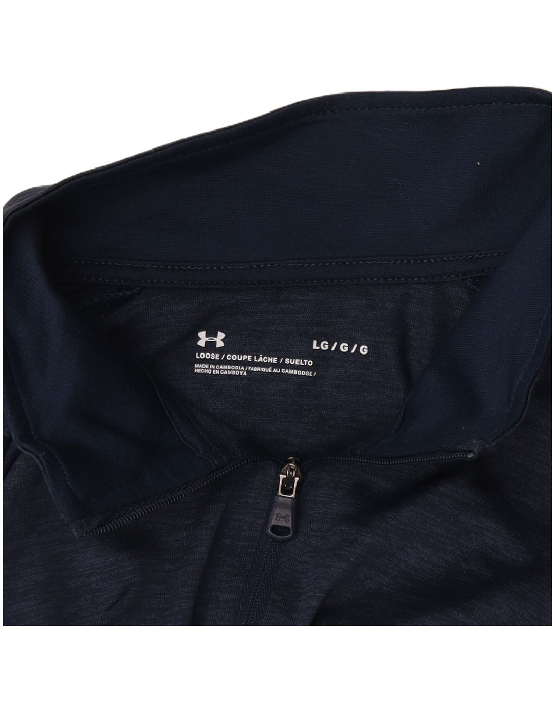 Maglia da uomo Under Armour vestibilità ampia con collo e zip a maniche lunghe grande blu